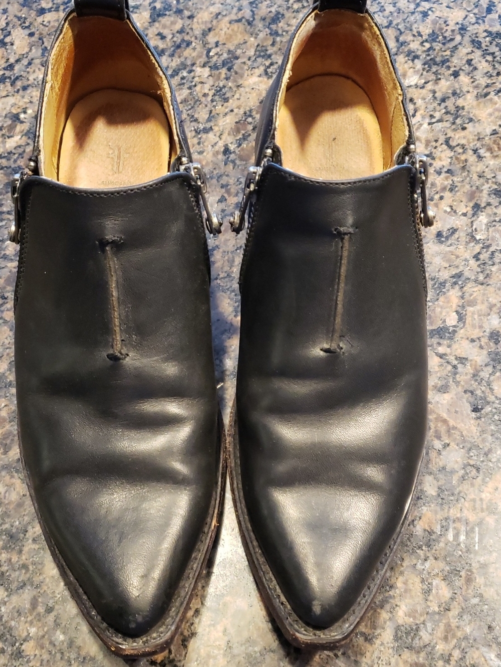 Frye Black Pointed-Toe Ankle Booties - Picture 8 of 8